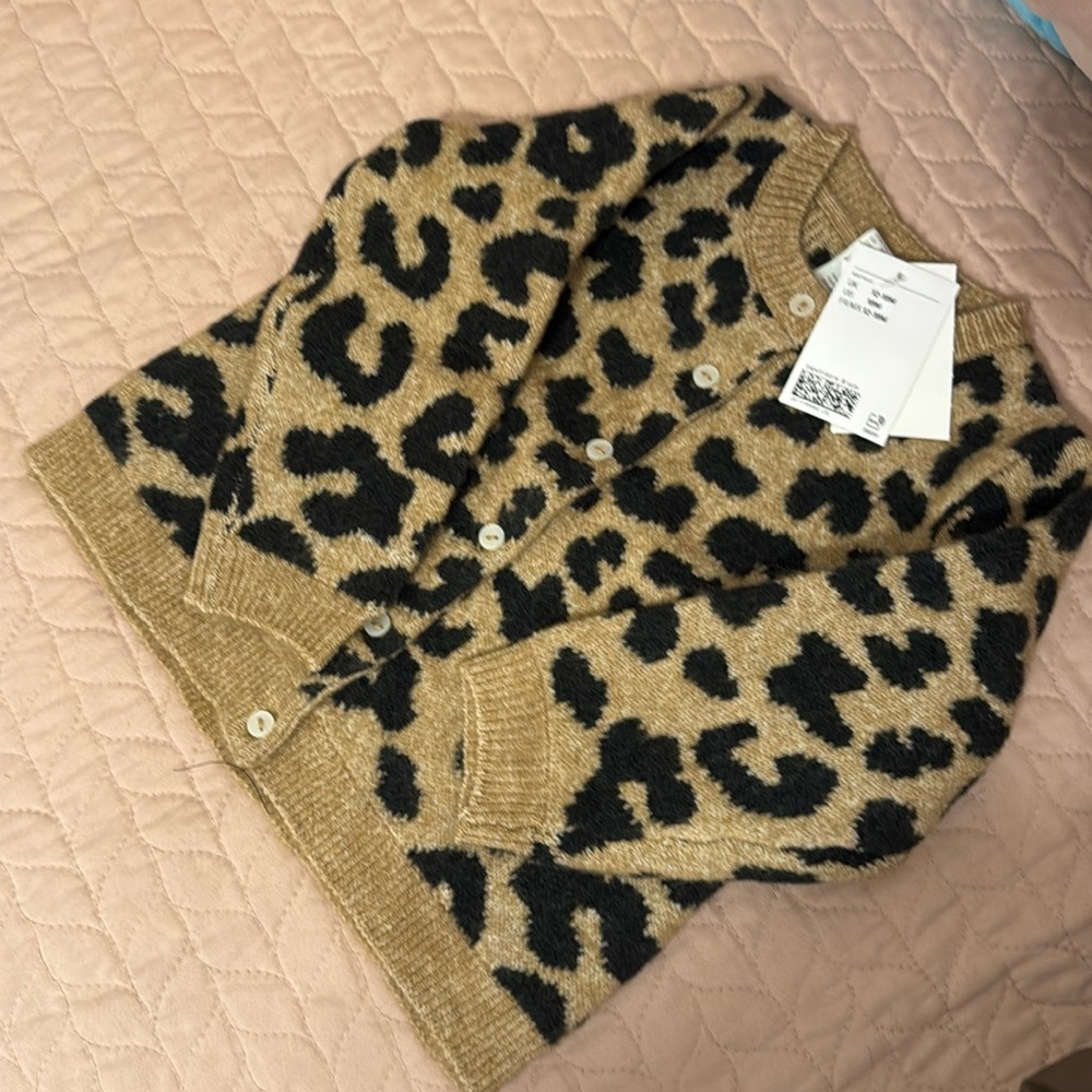 H&M Baby girl Cheetah cardigan